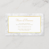 Carte De Visite Elégant Marbre blanc Gold Frame et Rose rose (Dos)