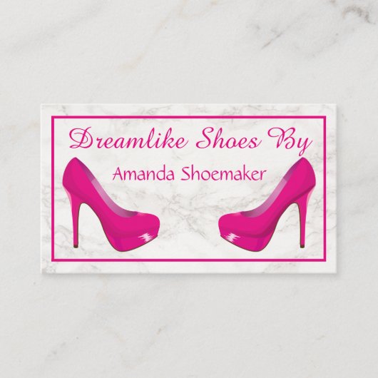 Carte De Visite Élégant Marbre blanc moderne (Devant)