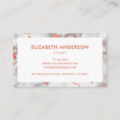 Carte De Visite Elégant Marbre blanc moderne de luxe (Dos)