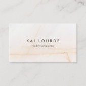 Carte De Visite Élégant Marbre blanc moderne Pierre Professionnel (Devant)