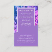 Carte De Visite Elégant Marbre Chercheur d'emploi Classy Purple La (Dos)