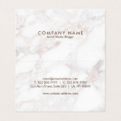 Carte De Visite Elégant marbre de Faux or Rose (Intérieur déplié)