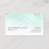 Carte De Visite Élégant marbre de parties scintillant vert menthe (Dos)