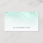 Carte De Visite Élégant marbre de parties scintillant vert menthe (Devant)