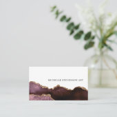 Carte De Visite Élégant marbre d'or de Bourgogne Agate Abstrait (Debout devant)