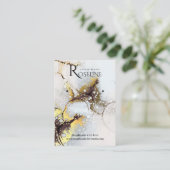 Carte De Visite Élégant marbre gris or Bijoux Display (Debout devant)