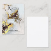 Carte De Visite Élégant marbre gris or Bijoux Display (Devant / Derrière)