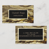 Carte De Visite Elégant marbre Pierre Or Cadre Design bijouterie (Devant / Derrière)