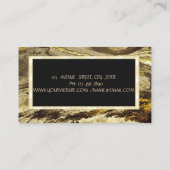 Carte De Visite Elégant marbre Pierre Or Cadre Design bijouterie (Dos)