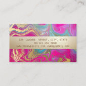Carte De Visite Élégant Marbre professionnel moderne coloré, Cadre (Dos)
