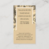 Carte De Visite Elégant Marbre Recherche d'emploi Classy Creative (Dos)