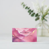 Carte De Visite Élégant marbre rose professionnel (Debout devant)