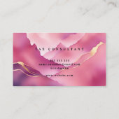 Carte De Visite Élégant marbre rose professionnel (Dos)