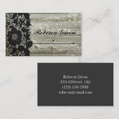 Carte De Visite Élégant mariage campagnard en bois de grange en de (Devant / Derrière)