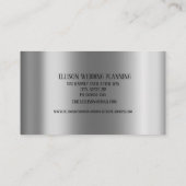 Carte De Visite Élégant Mariage d'argent métallique minimal modern (Dos)