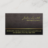 Carte De Visite Elégant Mariage en cuir Counseling Couple Therapy (Devant)