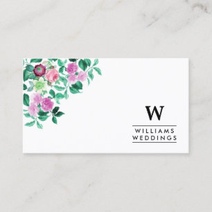 Carte De Visite Élégant Mariage floral planificateur d'événements