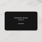 Carte de visite élégant Mariage noir (Dos)