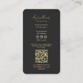 Carte De Visite Élégant marketing professionnel moderne Black Gold (Dos)