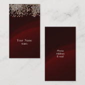 Carte De Visite Élégant Maroon Séquins (Devant / Derrière)