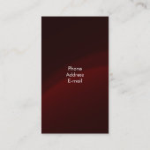 Carte De Visite Élégant Maroon Séquins (Dos)