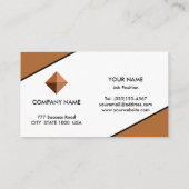 Carte De Visite Élégant marque Brown & blanc (Dos)