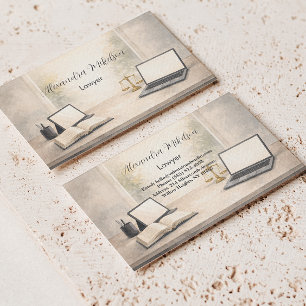 Carte De Visite Élégant Marque de Bureau d'Avocat Professionnel