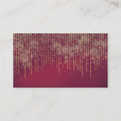 Carte De Visite élégant marron rouge brillant or affaires (Dos)