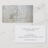 Carte De Visite Elégant Massage Moderne (Devant / Derrière)