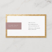 Carte De Visite Elégant Mauve et Gold Luxury (Dos)