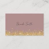 Carte De Visite Elégant Mauve et Gold Luxury (Devant)