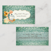 Carte De Visite Élégant mélange de tournesols Bokeh (Devant / Derrière)