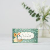 Carte De Visite Élégant mélange de tournesols Bokeh (Debout devant)