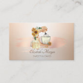 Carte De Visite Élégant mélange de tournesols Rose Gold Brush Stro (Devant)