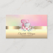 Carte De Visite Élégant mélange professionnel de gâteaux boulanger (Devant)