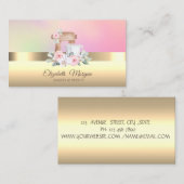 Carte De Visite Élégant mélange professionnel Fleurs boulangerie (Devant / Derrière)