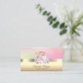 Carte De Visite Élégant mélange professionnel Fleurs boulangerie (Debout devant)