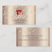 Carte De Visite Élégant mélange professionnel rouge floral (Devant / Derrière)