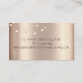 Carte De Visite Élégant mélange professionnel rouge foncé floral (Dos)