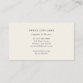 Carte De Visite Élégant mélangeur de gâteau rose boulangerie (Dos)