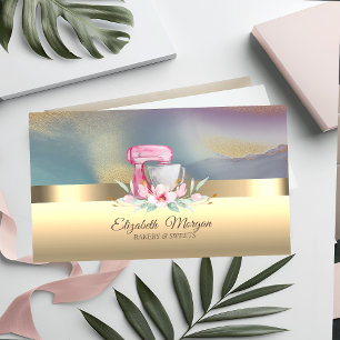 Carte De Visite Élégant mélangeur de gâteaux professionnels Flower