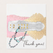 Carte De Visite Elégant Merci de bijoux et perles artisanales (Extérieur déplié)