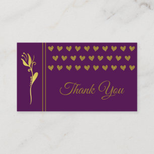 Carte De Visite Élégant Merci de logo personnalisé des Coeurs de f