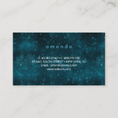 Carte De Visite élégant mermaid iridescente faux monogramme de par (Dos)