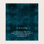 Carte De Visite élégant mermaid iridescente faux monogramme de par (Intérieur déplié)