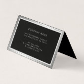 Carte De Visite Élégant métal argenté de luxe (Dos)