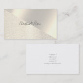 Carte De Visite élégant métal géométrique FAUX (Devant / Derrière)