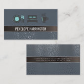 Carte De Visite Élégant métallique | Icône Chambres d'hôtes (Devant / Derrière)