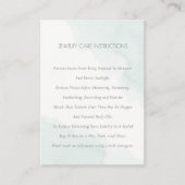 Carte De Visite Elégant minimal Aqua Blue Aquarelle Bijoux (Devant)