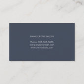 Carte De Visite Élégant minimal bleu clair cheveux gris liste d'ét (Dos)